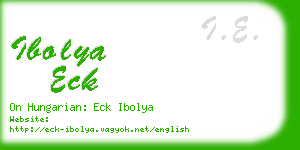 ibolya eck business card